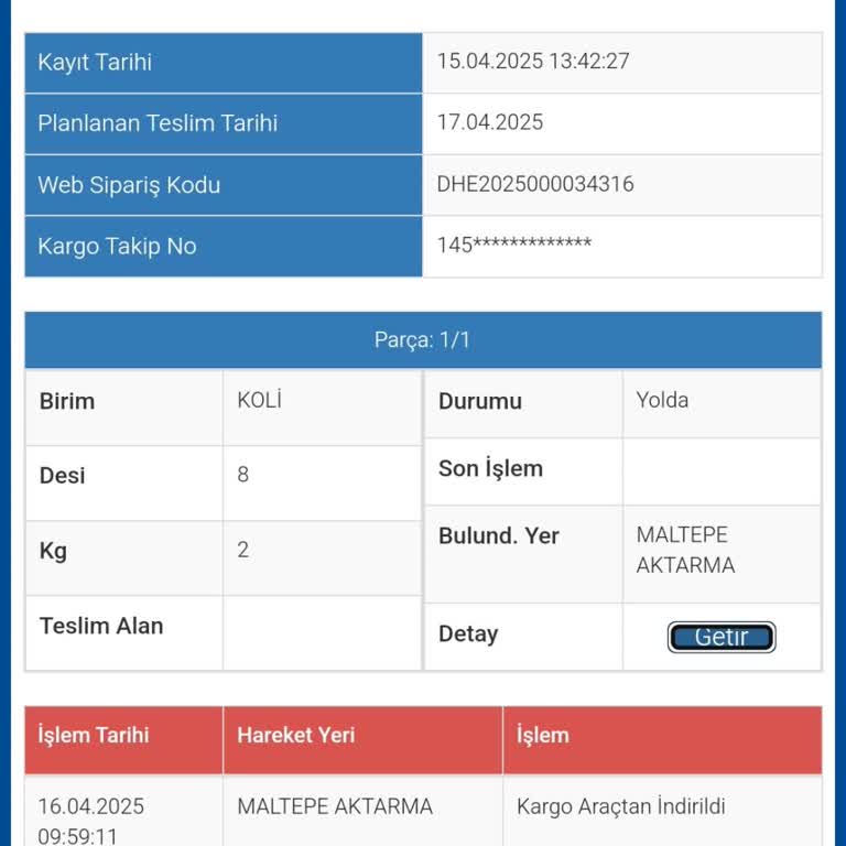 Teslimat Gecikmesi: Ürünüm Aktarma Merkezinde Bekliyor!