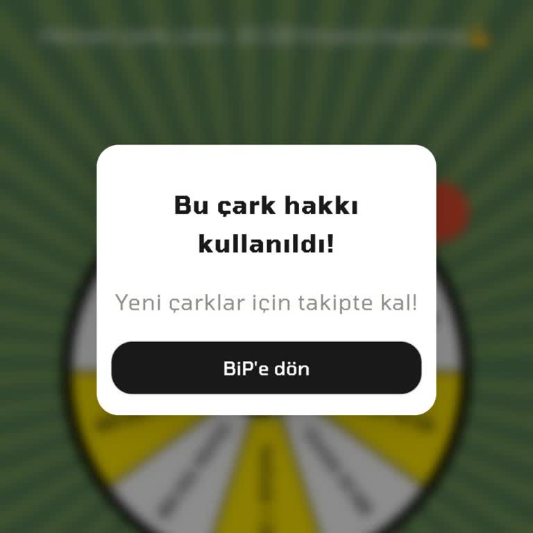 Çark Çevirme Hakkım Neden Kullanılamıyor?