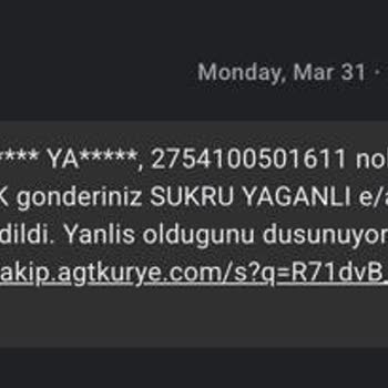 AGT Kurye Yanıltıcı Teslimat Bilgisi Ve İletişim Sorunları