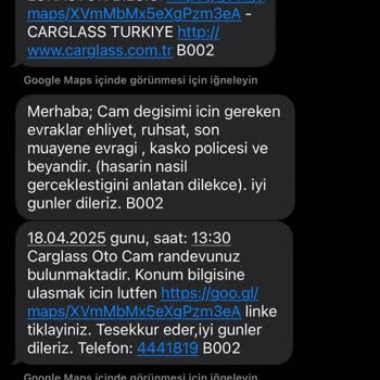 Carglass Randevu Hatası Ve Mağduriyet