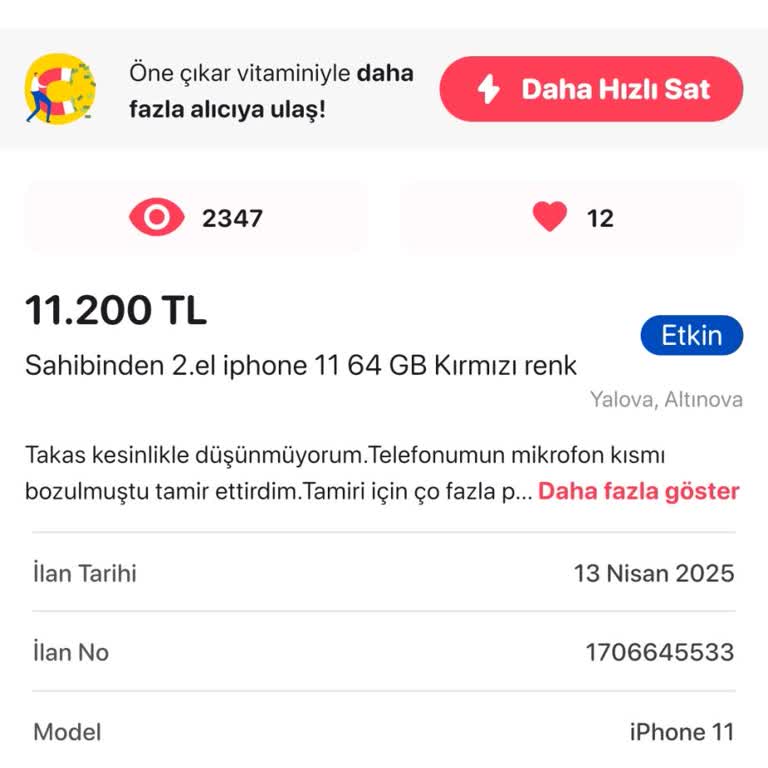 Letgo'da Öne Çıkarma Sorunu Ve İletişim Engeli