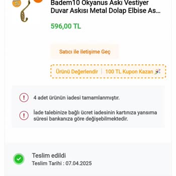 Eksik İade Ve İletişim Sorunu