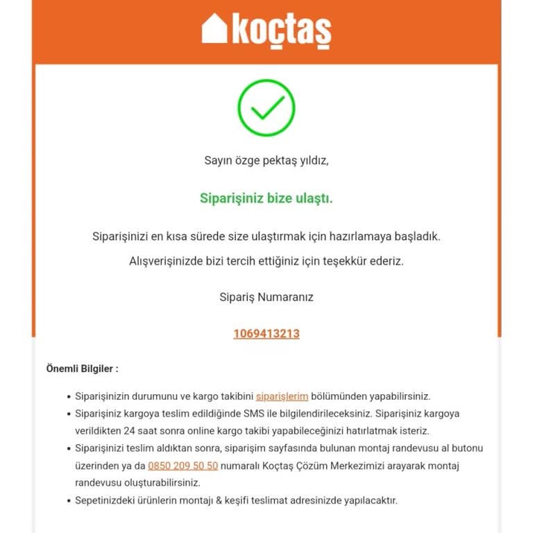 Koçtaş'ta Müşteri Hizmetleri Ve Teslimat Sorunu