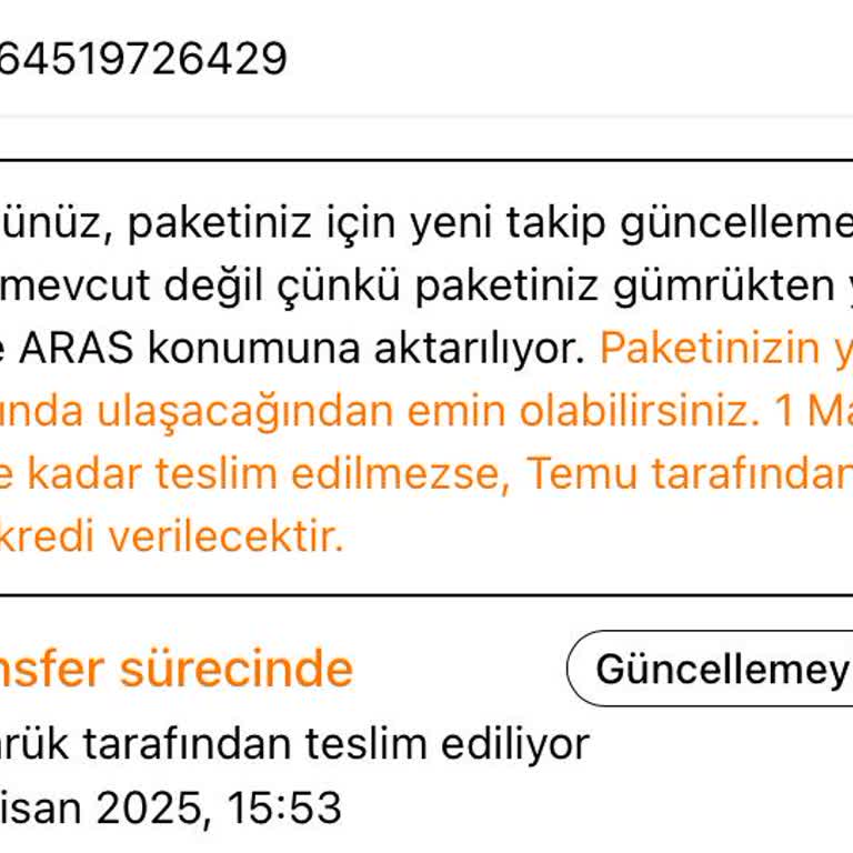 Gümrükte Bekleyen Sipariş: 4 Günlük Teslimat Sorunu