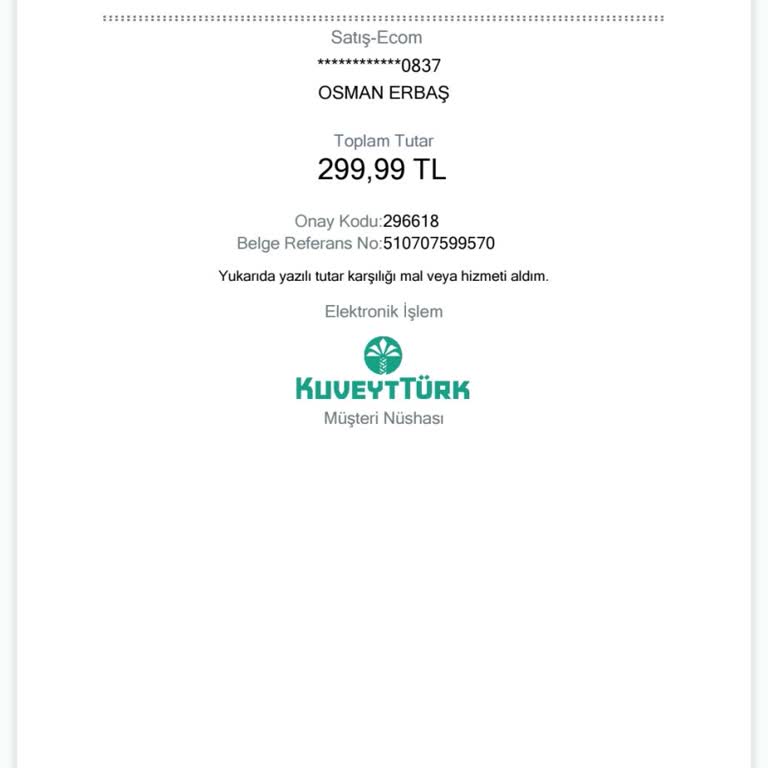 İzinsiz Ödeme İşlemi Hakkında Acil Yardım Talebi