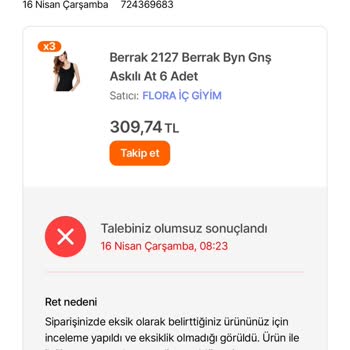 Eksik Gönderilen Ürünler Ve İletişim Sorunu