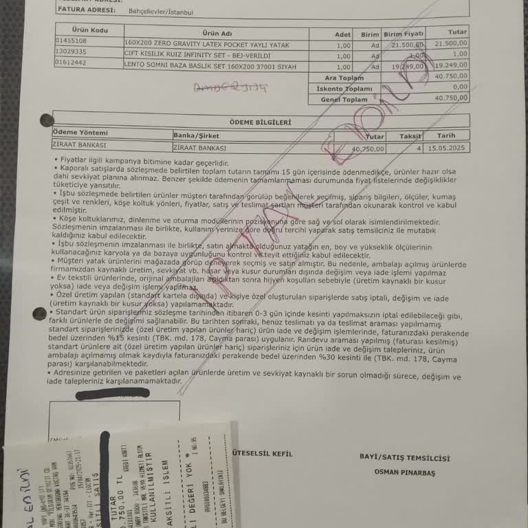 Yanlış Teslimat Ve İptal Talebi