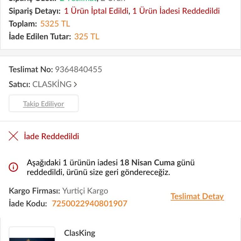 Eksik Parçalar Ve İade Sorunu