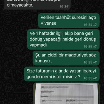 Vivense'nin Garanti Kapsamında Yanıltıcı Hizmeti