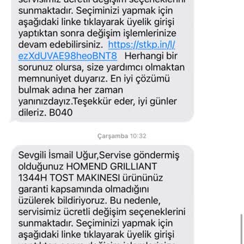 Karaca Tost Makinesi Servis Süreci Kabusu