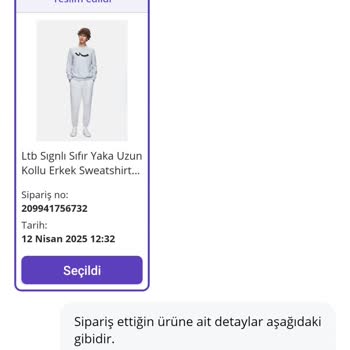 Teslim Edilmeyen Ürün İçin Acil Destek Talebi