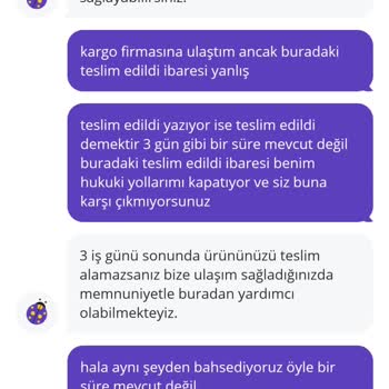 Teslim Edilmeyen Ürün İçin Acil Destek Talebi