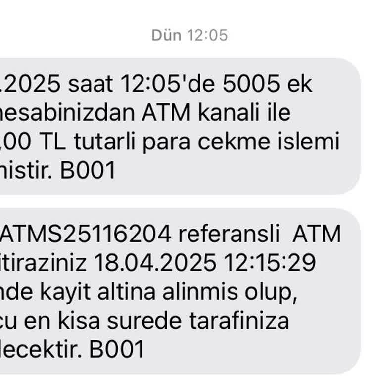 ATM'de Bloke Edilen Para Ve Müşteri Hizmetleri Sorunu