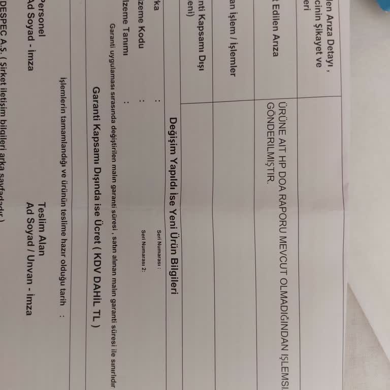 Teknosa'dan Alınan HP Klavye İçin Yetersiz İade Süreci