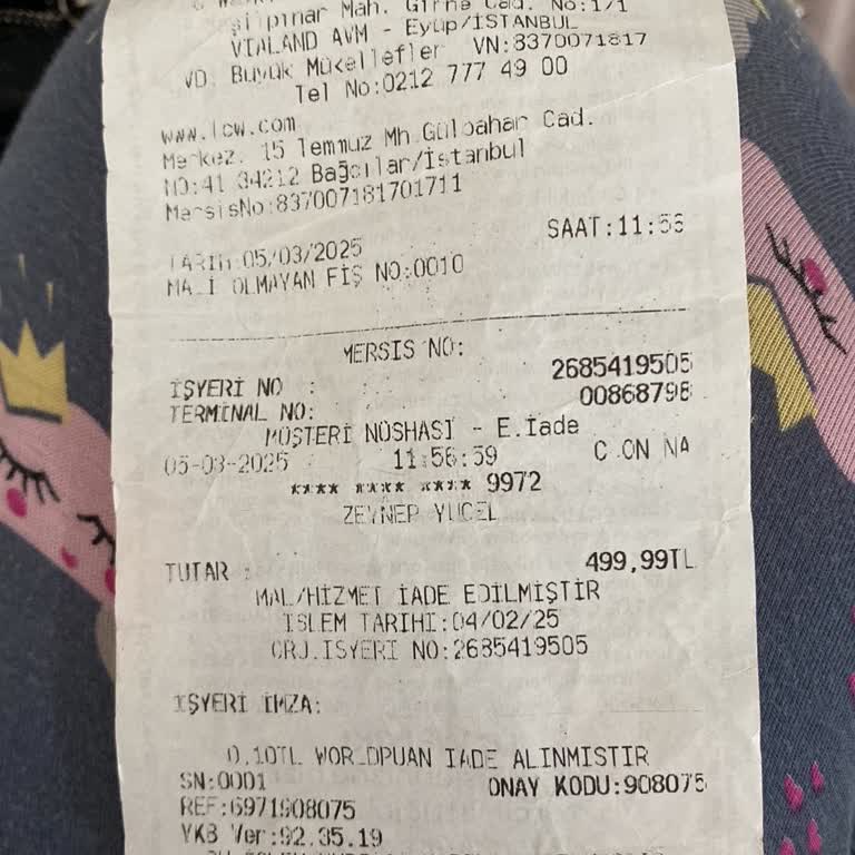 LCW Mağazasından Para İadesi Sorunu