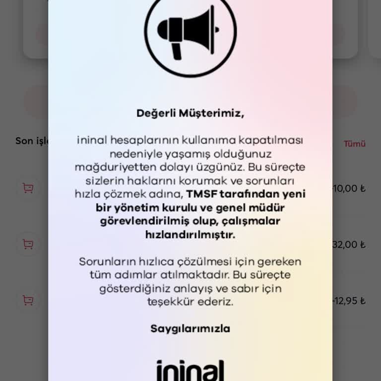 İninal Hesabımda Sürekli Para Yüklenmeme Sorunu