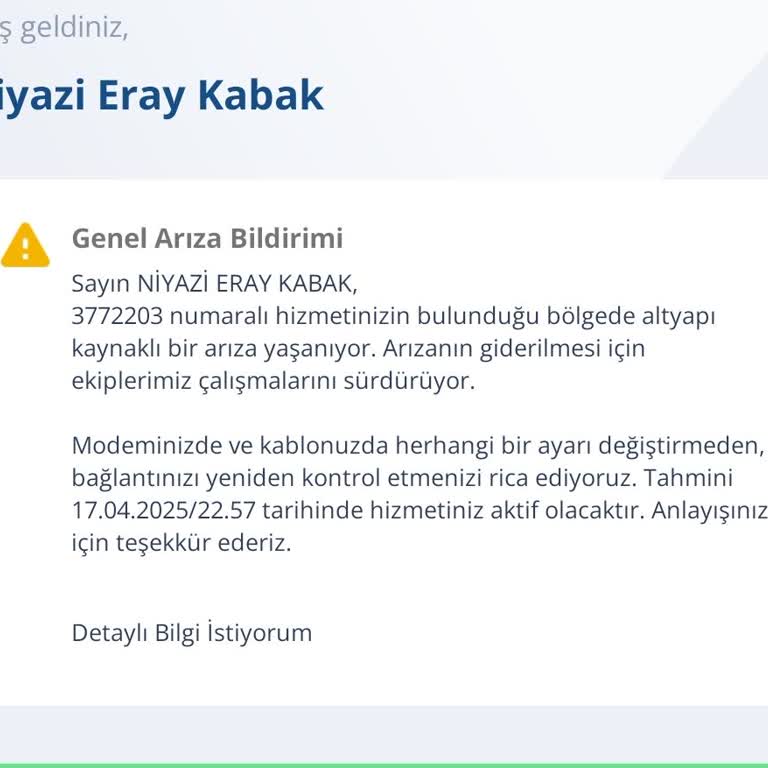 İnternet Arızası Çözülmüyor: 2 Gündür Bekliyorum