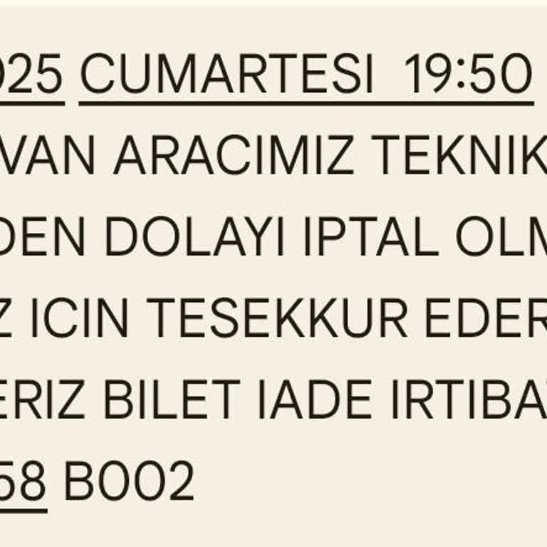 İptal Edilen Biletler Yüzünden Mağduriyet
