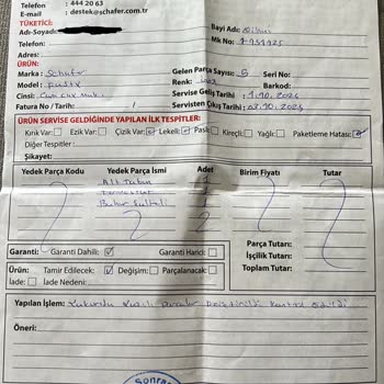 Schafer Fasty Çaycı Sürekli Arızalanıyor Ve Onarılmıyor