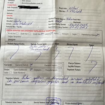 Schafer Fasty Çaycı Sürekli Arızalanıyor Ve Onarılmıyor