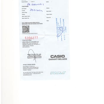 Casio Saatim Su Aldı Ve Ekstra Ücret Talep Edildi