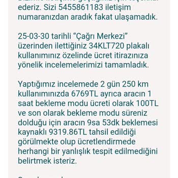 Getiraraç Moov'da Yaşanan Finansal Mağduriyet