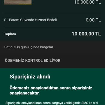 Güvenli Sistemle Alınan Ürün Teslim Edilmedi