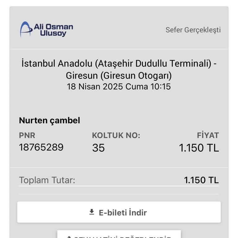 Yanlış Durakta İndirilen Yolcu: Giresun Yerine Bulancak