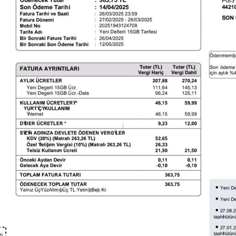 Fatura Aşımı Olmadan Yüksek Fatura Sorunu