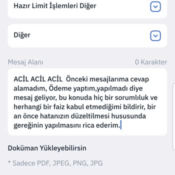 Ödeme Sorunu Ve Yanıtsız Kalan İletişim Çabaları