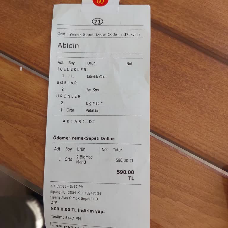 Eksik Big Mac Ve Yetersiz Çözüm: 596 Lira Boşa Mı Gitti?