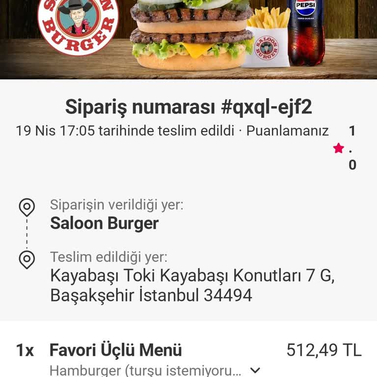 Yemek Sepeti Siparişim Teslim Edilmedi
