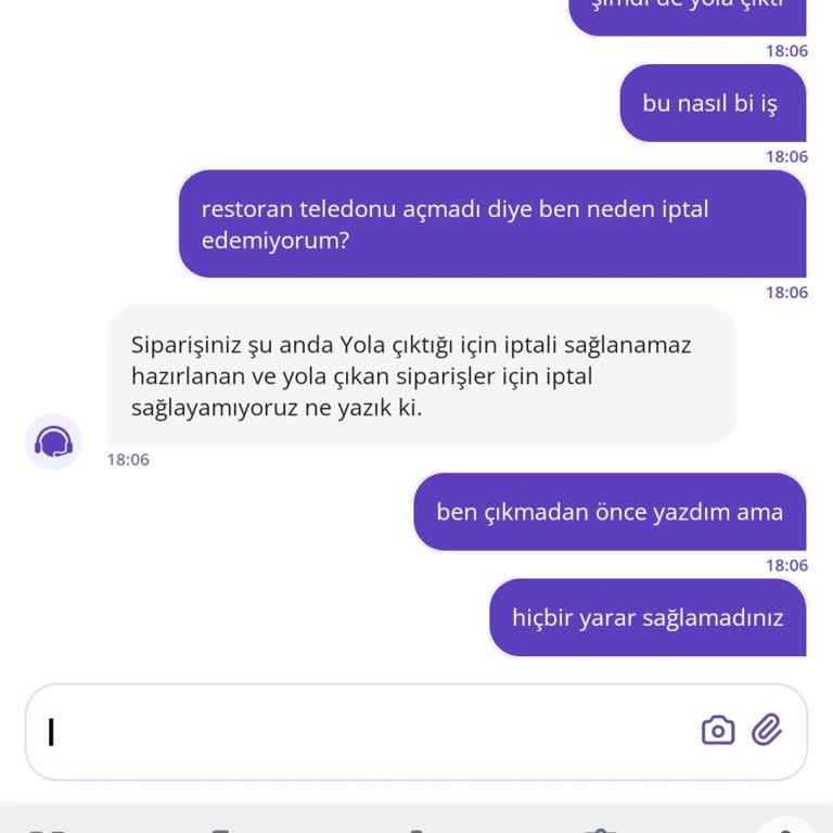 Yanlış Sipariş İptalinde Canlı Asistan Engeli