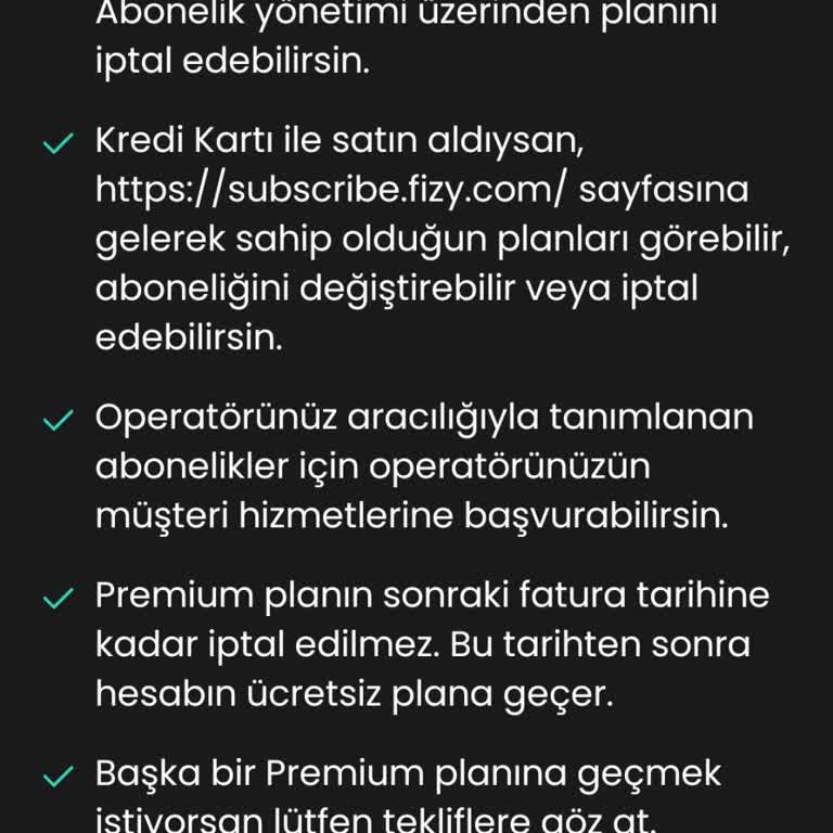 Fizy Premium Üyelik İptalinde Yaşanan Zorluklar