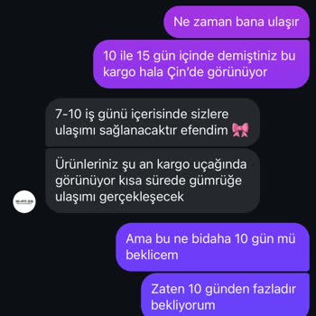 Sipariş Teslimatında Sorun Ve İade Talebi