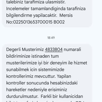 Hesap Erişimi Aniden Durduruldu