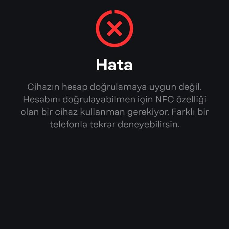 Papara NFC Olmadan Hesap Onayı Sorunu Ve Çözüm Talebi!