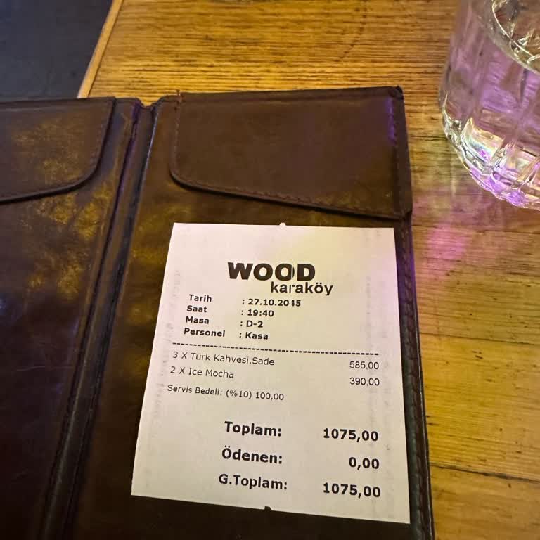 Karaköy'de Hayal Kırıklığı: Wood Cafe'de Kötü Hizmet Ve Yüksek Fiyatlar