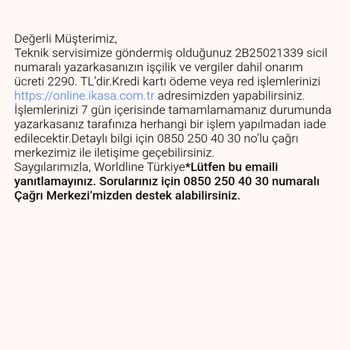 İngenico Cihazında Servis Ücreti Ve Yanıltıcı Arıza Sorunu