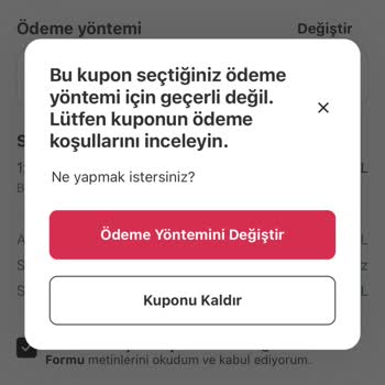 Ödeme Yöntemi Sorunu Ve Kupon İadesi Talebi