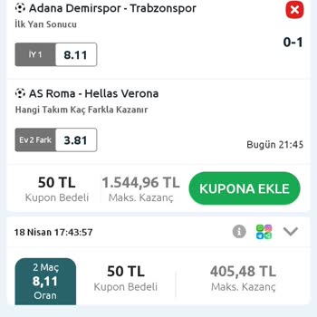 Bilyoner'de Yanlış Maç Sonucu Kaydı