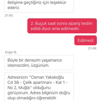 Yanlış Teslimat Bildirimi Ve Kötü Müşteri Deneyimi