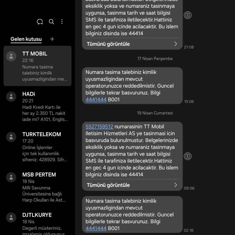 Numara Taşıma Sürecinde Belge Krizi