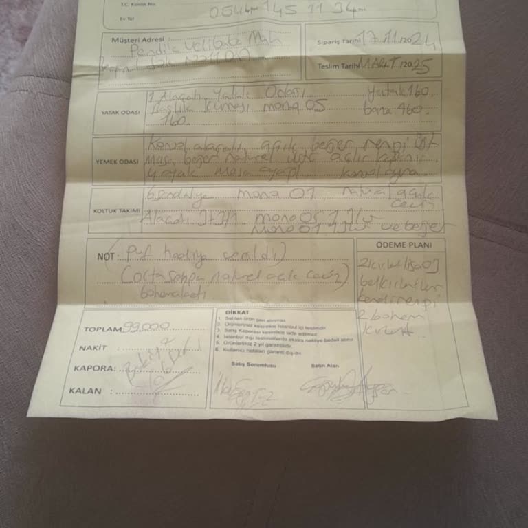 Mobilya Teslimatı Ve İade Sorunu: Mağduriyetimiz Büyüyor