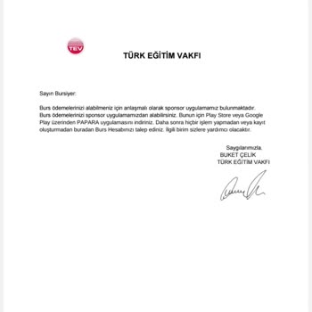 Tev Bursu Adıyla Yapılan Şüpheli İletişime Karşı Uyarı Ve Önlem Talebi