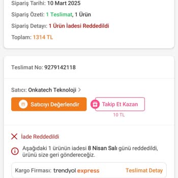 Trendyol'dan Aldığım Ürün Çalışmıyor Ve İade Süreci Sorunlu