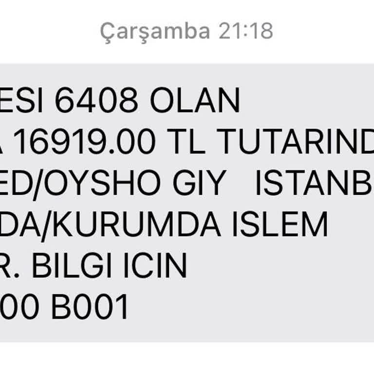 İzinsiz Kredi Kartı Harcaması Şoku