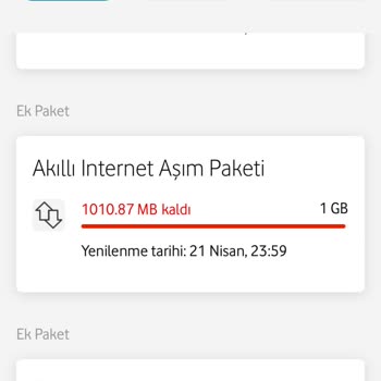 Vodafone İnternet Paketleri Hızla Tükeniyor