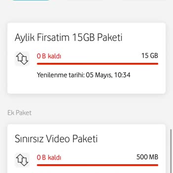 Vodafone İnternet Paketleri Hızla Tükeniyor