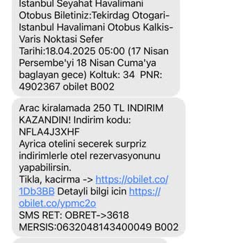 Obilet'te İptal Edilemeyen Bilet Sorunu